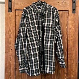 2 for $12!!! Mens Wrangler Pearl Snap Shirt 2XLT Cowboy Western